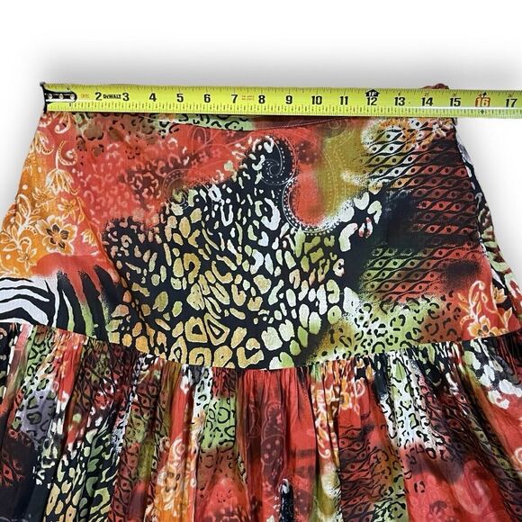 New Direction Maxi Skirt Women's M Stretch Waist Boho Hippie Warm Fall Colors - Picture 8 of 10
